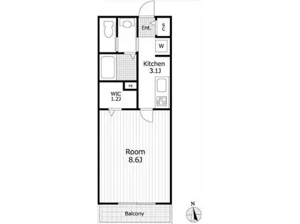 CASA VERDE(1K/3階)の間取り写真