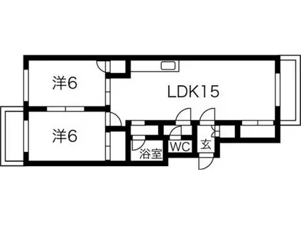 MSMURAKAMI(2LDK/5階)の間取り写真