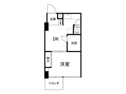 ホーメイレジデンス南馬込II(1DK/4階)の間取り写真