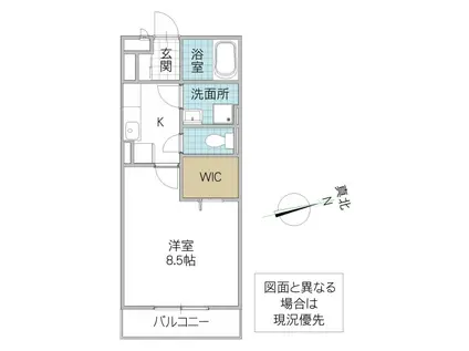 ボナール壱番館(1K/1階)の間取り写真