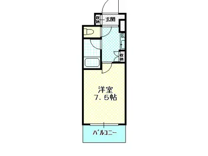 アネーロ羽倉崎(1K/2階)の間取り写真