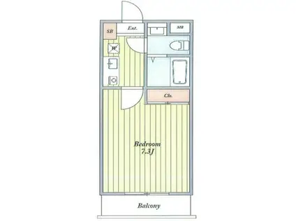 コスモリード渋谷神宮前(1K/1階)の間取り写真