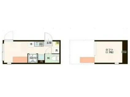 エディフィッシオ小竹向原(ワンルーム/2階)の間取り写真