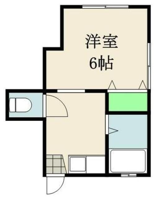 トップアイランドC(1K/1階)の間取り写真