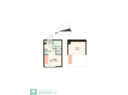 ハーモニーテラス前野町IV(ワンルーム/1階)の間取り写真