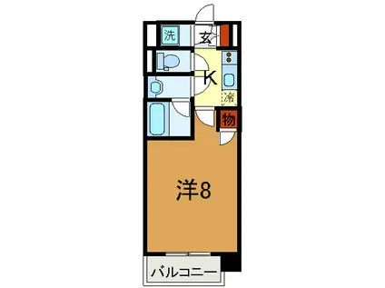 プロシード兵庫駅前通(1K/13階)の間取り写真