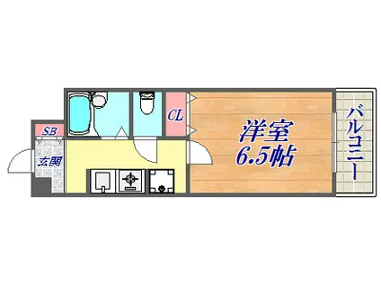 メゾンロージェ(1K/3階)の間取り写真