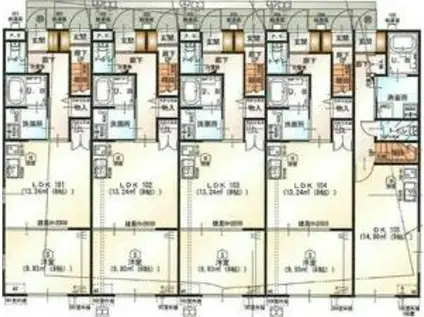 GRANDSOLEIL福沢町(1LDK/1階)の間取り写真
