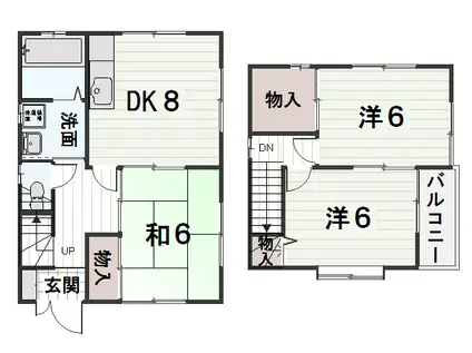 ワンブリッジイースト(3SDK/1階)の間取り写真