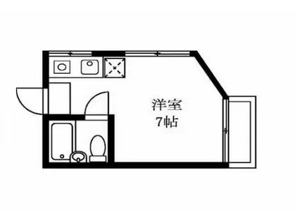 ウイング旗の台パートI(ワンルーム/1階)の間取り写真