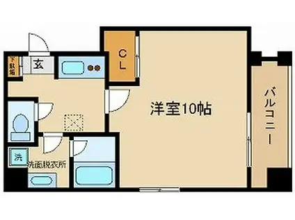 オルテンシア(1K/7階)の間取り写真