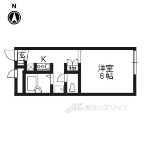 レオパレスALTAⅡ(1K/1階)の間取り写真