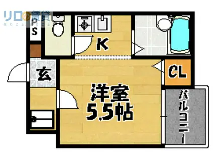 アークマンション(1K/2階)の間取り写真