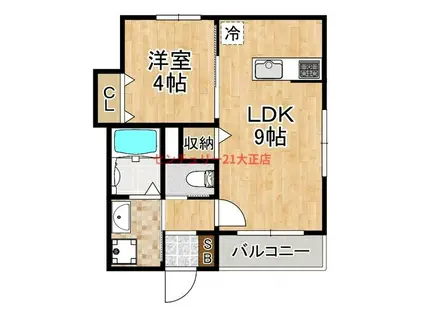 千島1丁目PJ(1LDK/1階)の間取り写真