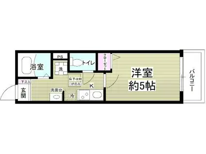 ラフィーヌ雅(1K/3階)の間取り写真