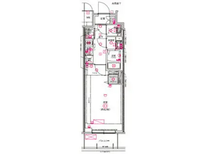 CREST TAPP名古屋山王(1K/14階)の間取り写真