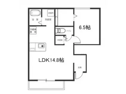 パルテール(1LDK/1階)の間取り写真