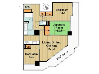 グラントーレ橋本(3LDK/21階)の間取り写真