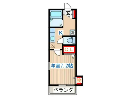 リブラックス・マサ(1K/1階)の間取り写真