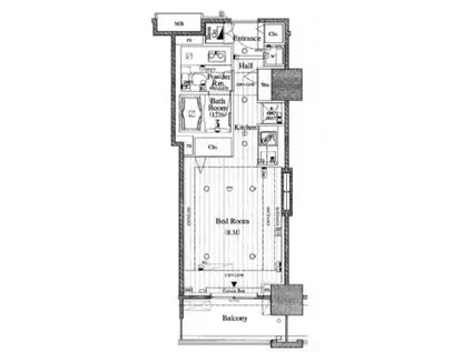 レグノ・セレーノ(ワンルーム/3階)の間取り写真