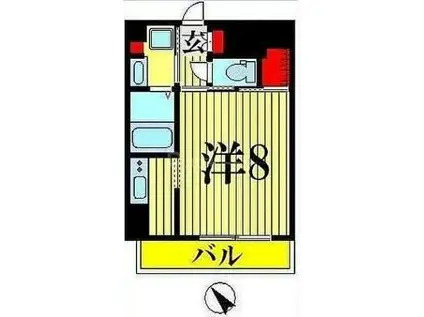 XEBEC押上II(1K/6階)の間取り写真