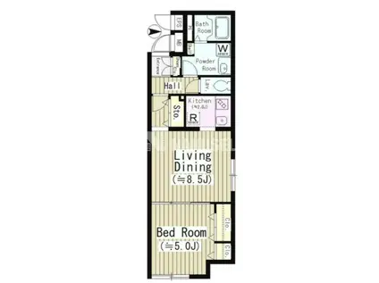 BRANCHE JIYUGAOKA(1LDK/3階)の間取り写真