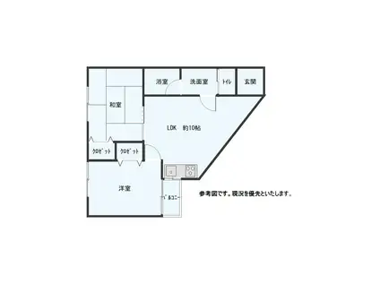 SWEETFREST北園(2LDK/1階)の間取り写真