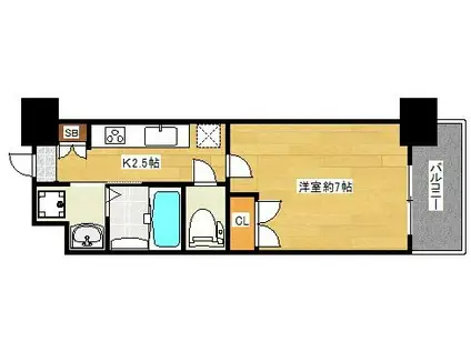 ORIENTBLD NO.111 TRADHING TOWER(1K/8階)の間取り写真