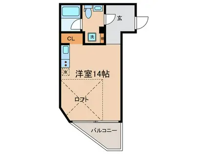 レイオーバー金町(ワンルーム/5階)の間取り写真