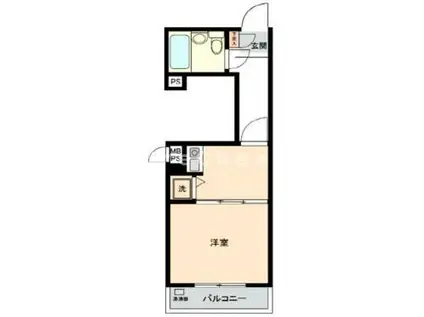 ライオンズマンション江古田第5(1DK/2階)の間取り写真