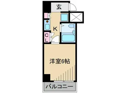 マイナビSTAYパレス武蔵小杉駅前(1K/3階)の間取り写真