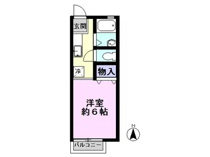 ラフェスタ南流山(1K/1階)の間取り写真