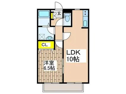 フォレストII(1LDK/2階)の間取り写真