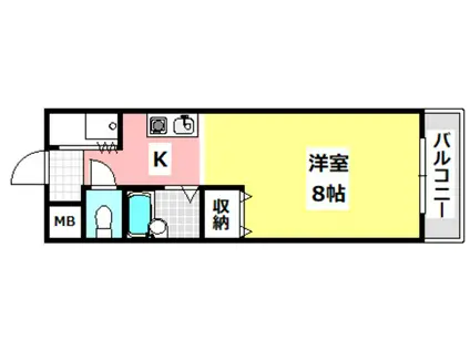 FOREST HILL I(ワンルーム/2階)の間取り写真