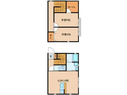 アヴァンセ・エムオー(2LDK/1階)の間取り写真
