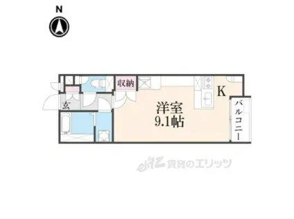 レオネクストGAIA(ワンルーム/2階)の間取り写真