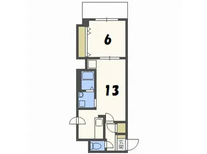PRIME2・1(1LDK/7階)の間取り写真