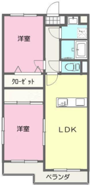 マーキュリーIII(2LDK/2階)の間取り写真