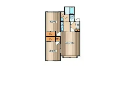 オークヒル2(2LDK/2階)の間取り写真