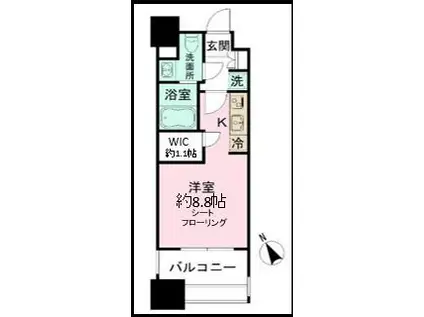 パークアクシス福岡県庁前(ワンルーム/10階)の間取り写真