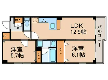 MEJIRO TERRACED HOUSE(2LDK/3階)の間取り写真