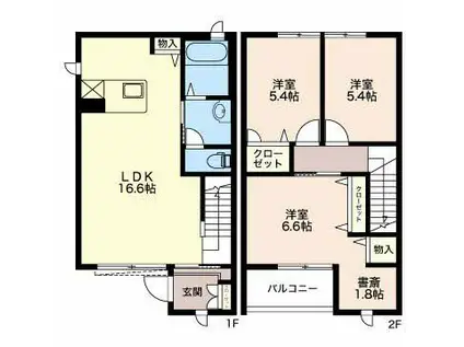 セルリアンコート(3LDK/1階)の間取り写真