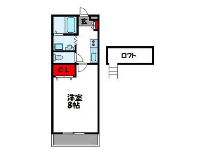 ルート門松駅I(1K/1階)の間取り写真