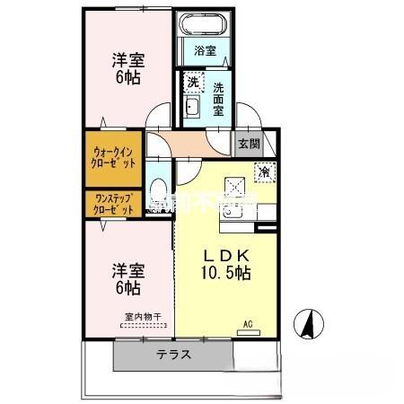 メイズグリーンテラス(2LDK/1階)の間取り写真