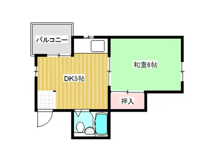 メゾン太田(1DK/3階)の間取り写真
