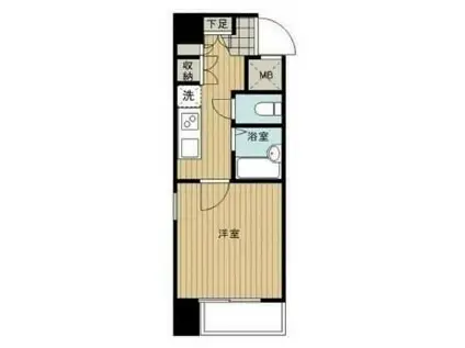 プレール・ドゥーク東京ベイ(1K/6階)の間取り写真