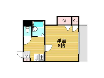 メルヘンハイツ(1K/5階)の間取り写真