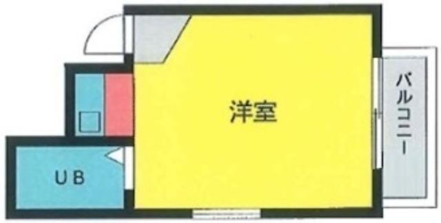 ファミール貝塚(ワンルーム/3階)の間取り写真