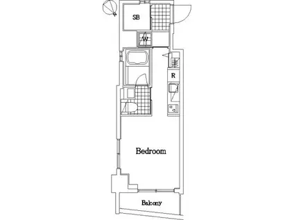 ザレジデンスオブトーキョーティーワイ16(ワンルーム/4階)の間取り写真