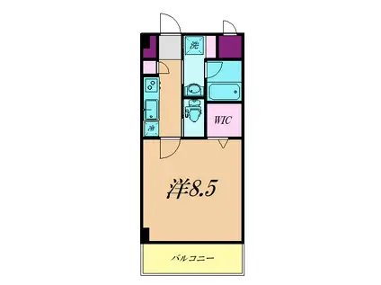 プラセール(1K/1階)の間取り写真